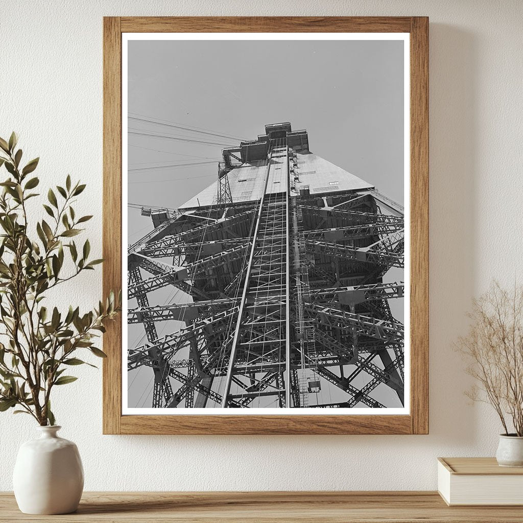 Shasta Dam Head Tower June 1942 Vintage Photograph