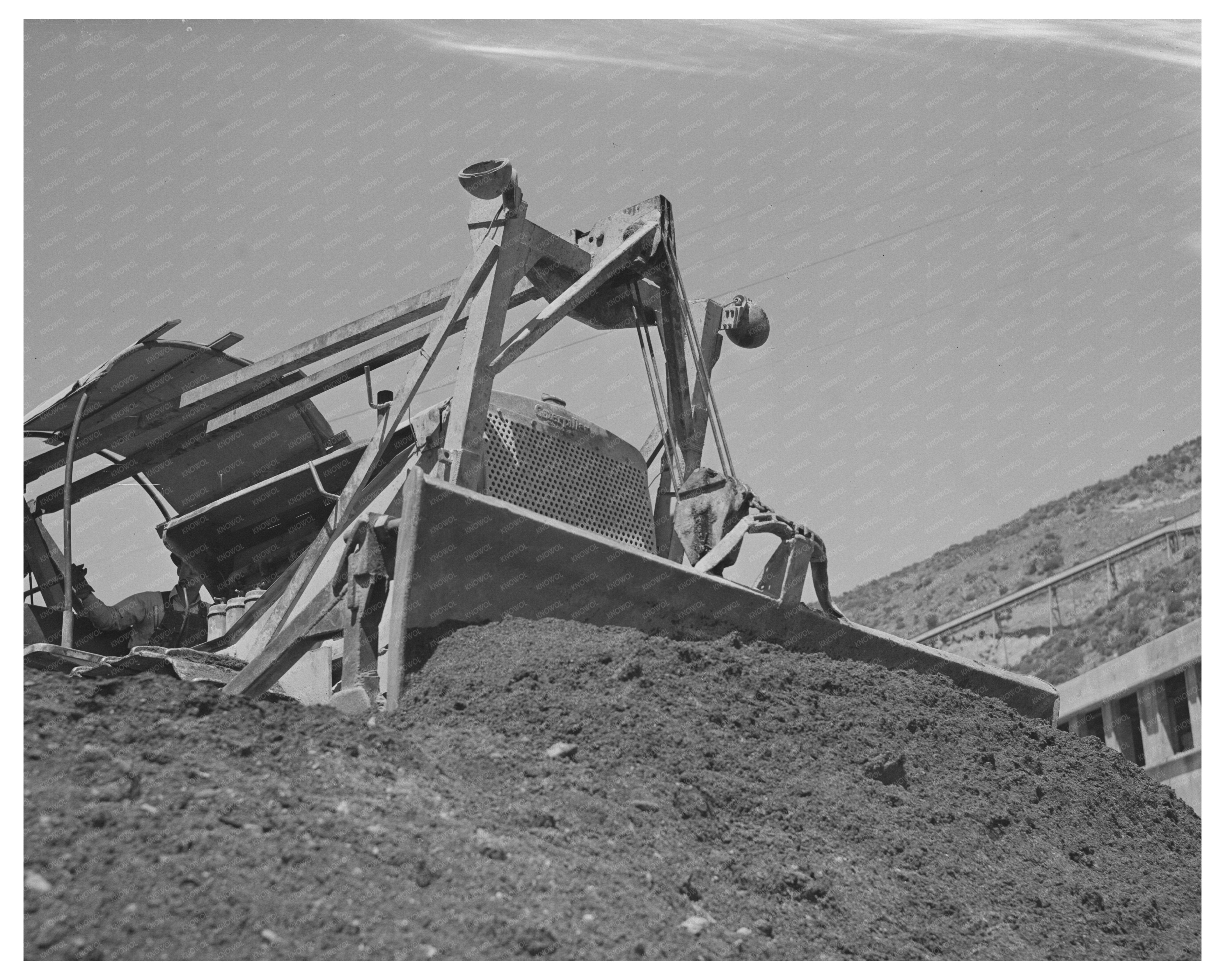 Shasta Dam Construction June 1942 with Bulldozer