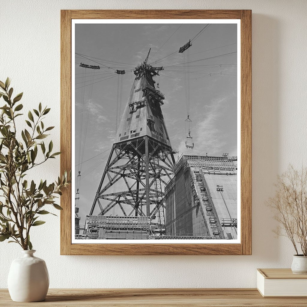 Shasta Dam Head Tower Cables June 1942