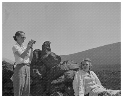 Dee Wright Observation Point Visitors Lane County Oregon 1942