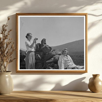 Dee Wright Observation Point Visitors Lane County Oregon 1942