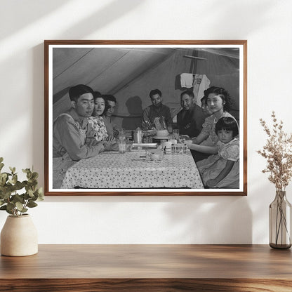 Japanese American Family in Mobile Camp Oregon July 1942