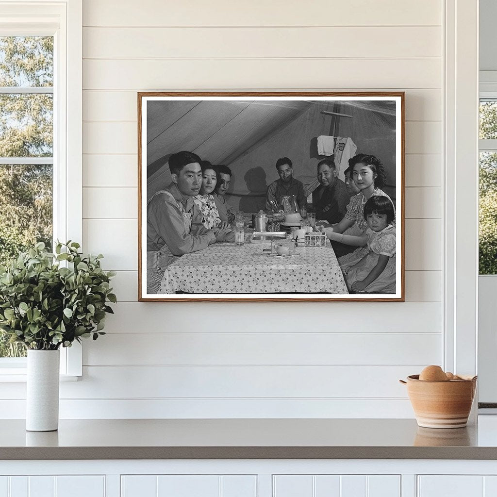 Japanese American Family in Mobile Camp Oregon July 1942