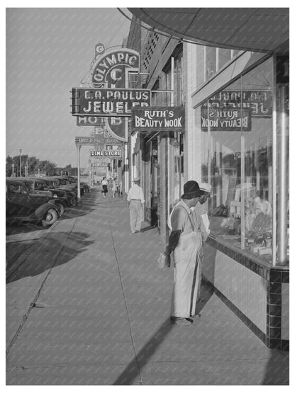 Japanese-Americans Shopping in Nyssa Oregon July 1942