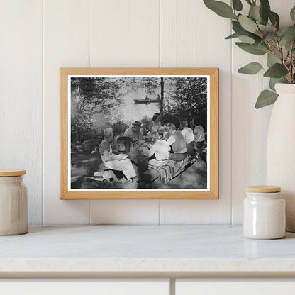 1942 Picnic Scene at Davis Lake Deschutes County Oregon