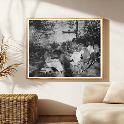 1942 Picnic Scene at Davis Lake Deschutes County Oregon