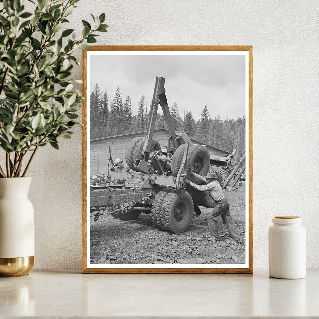 Vintage Log Truck Trailer Malheur National Forest 1942