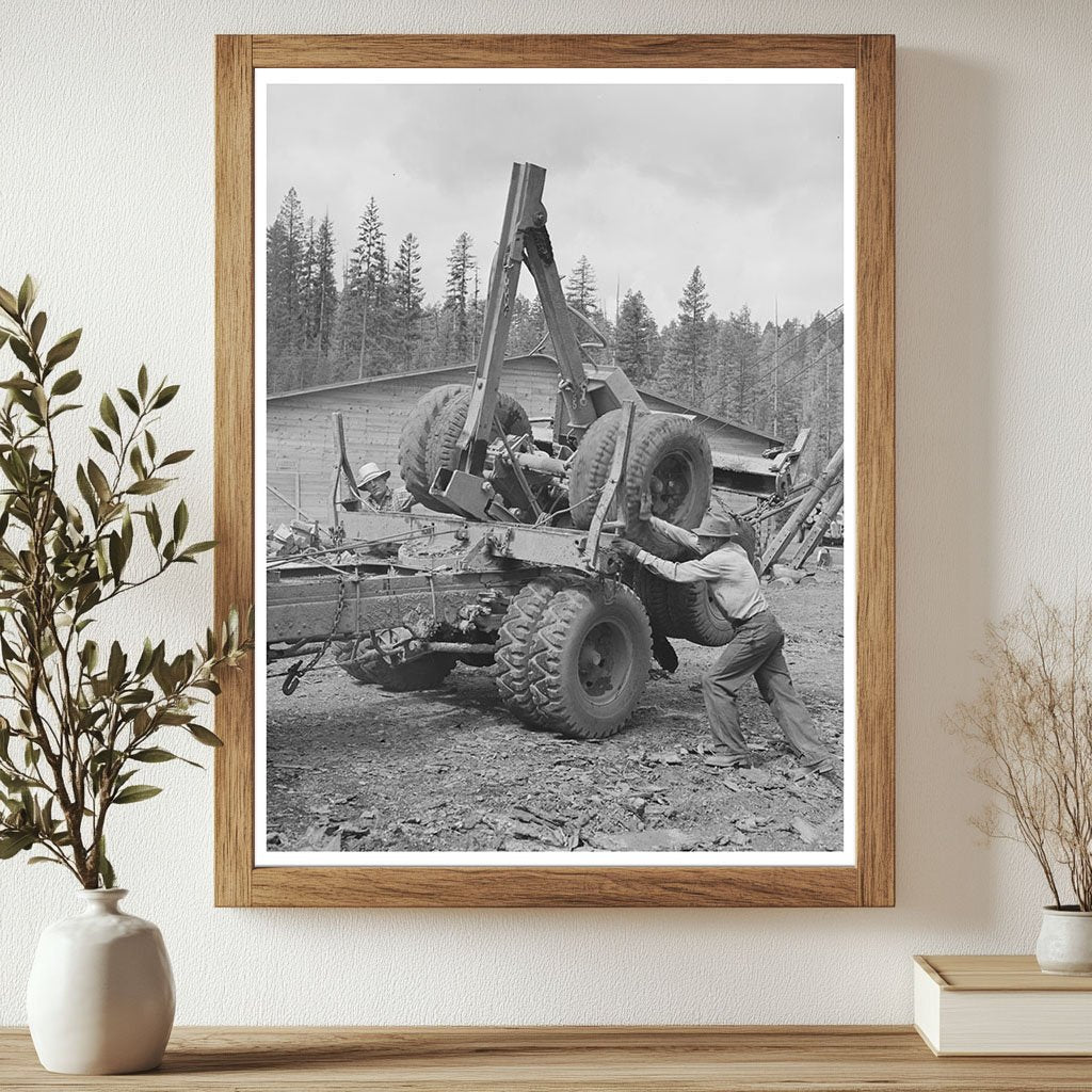 Vintage Log Truck Trailer Malheur National Forest 1942