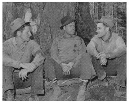 Lumberjacks at Work in Malheur National Forest 1942