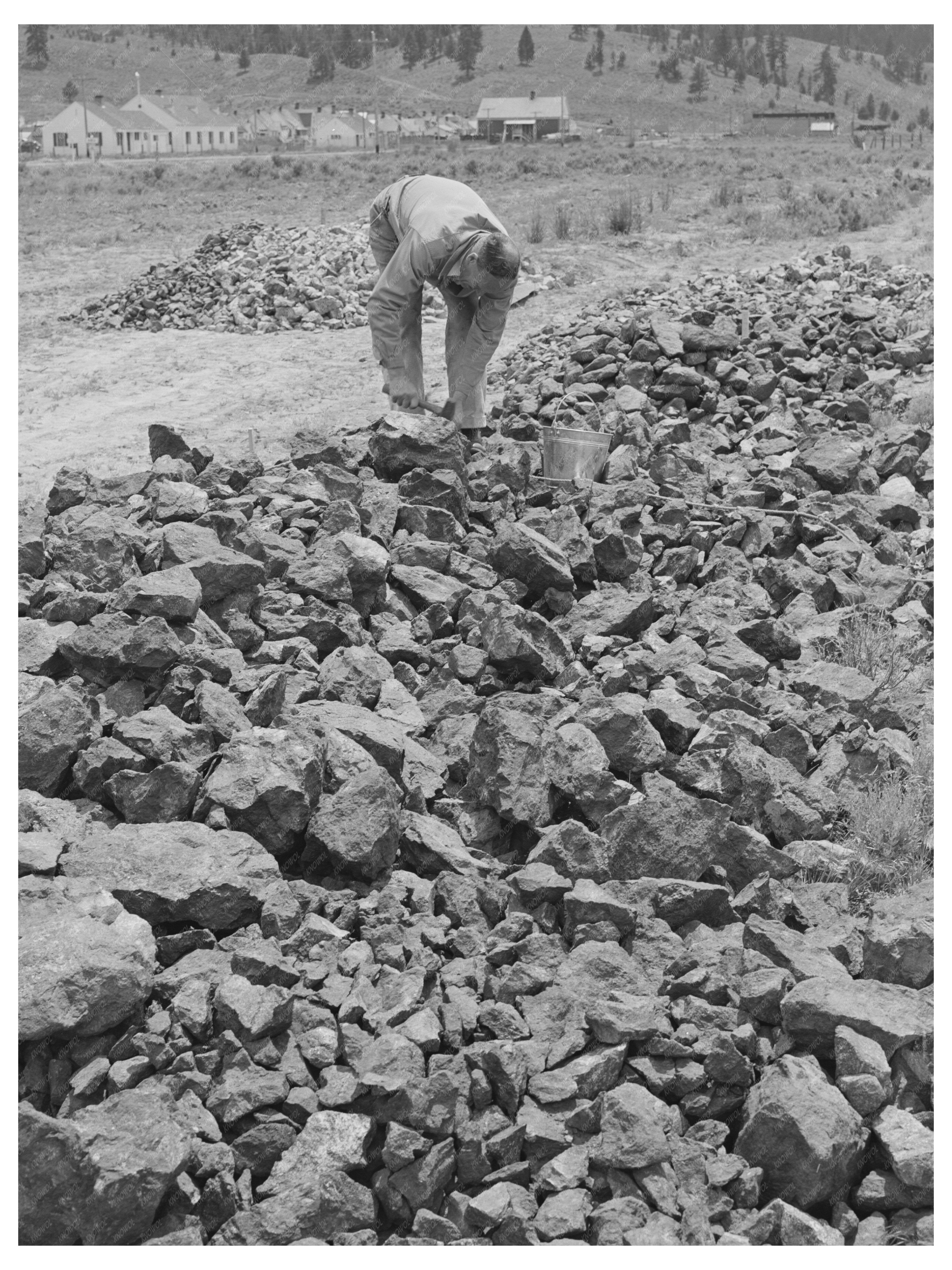 Metal Reserves Agent Collecting Samples in Oregon 1942