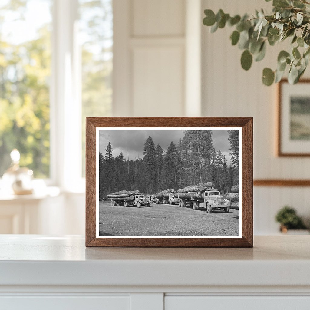 Logs in Grant County Oregon July 1942 Timber Industry