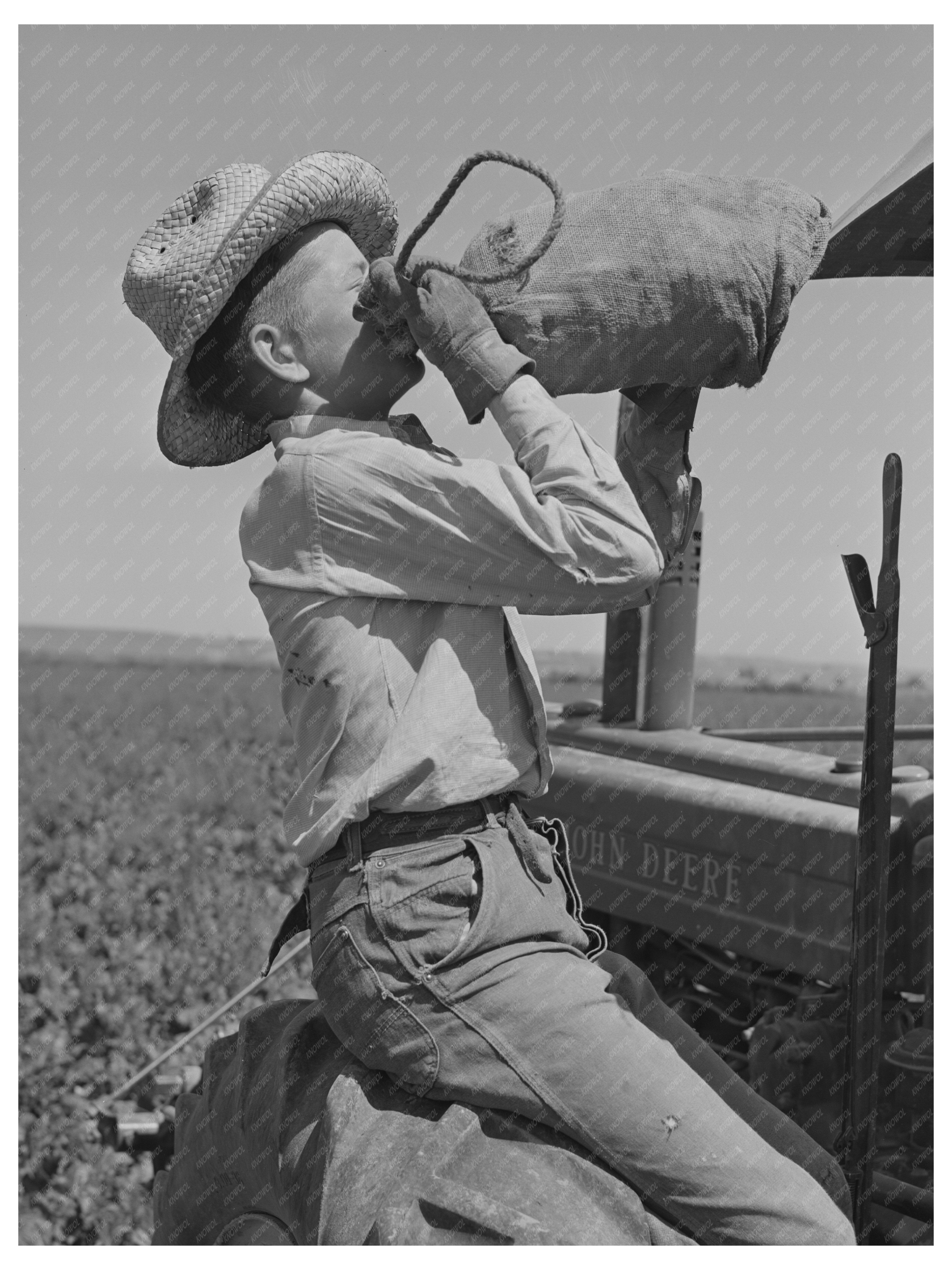 White Farmers Son with Japanese-American Tenants 1942