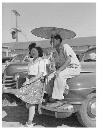 Baseball Game in Nyssa Oregon July 1942 Vintage Photo