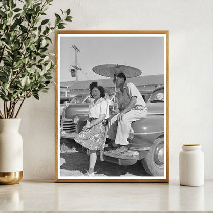 Baseball Game in Nyssa Oregon July 1942 Vintage Photo