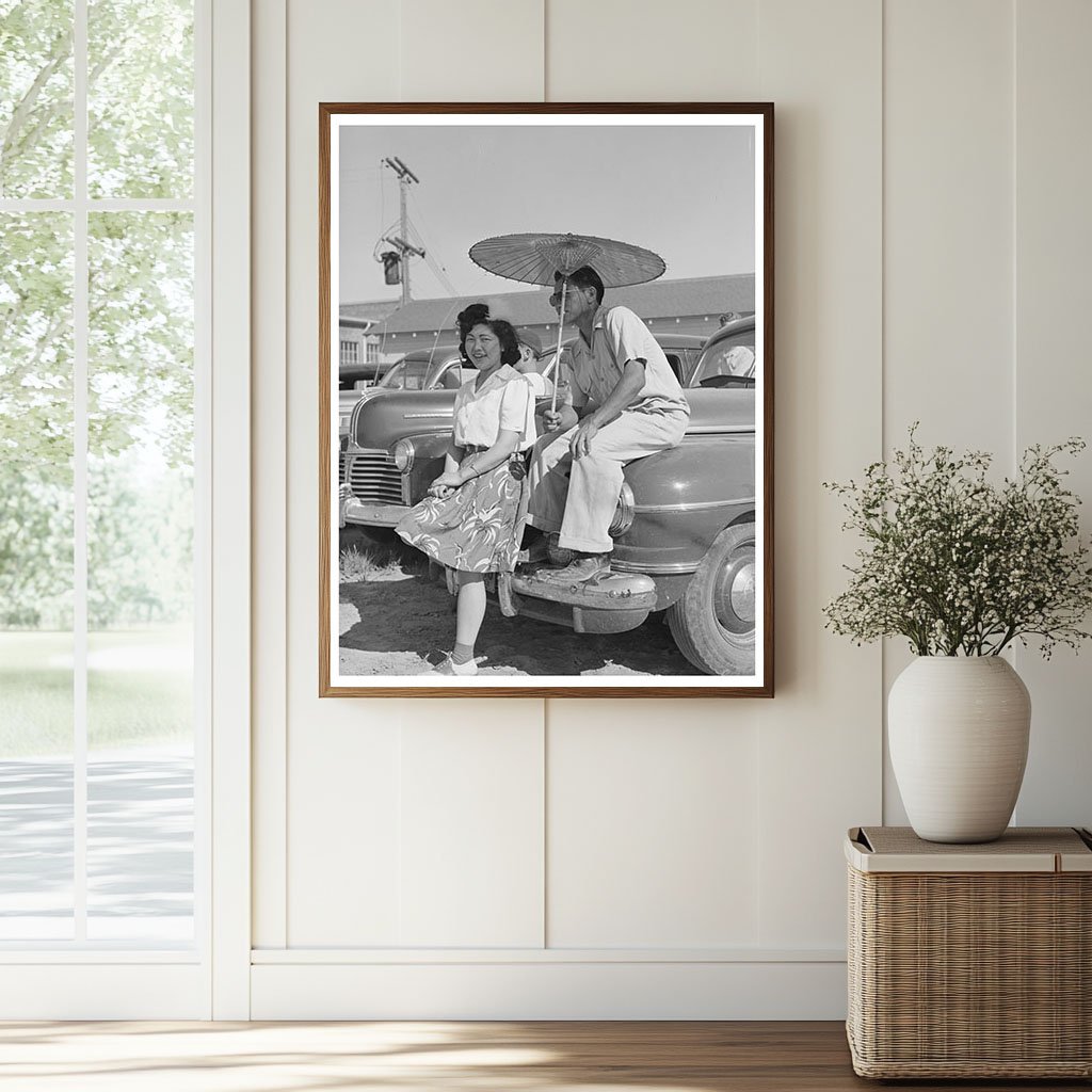 Baseball Game in Nyssa Oregon July 1942 Vintage Photo