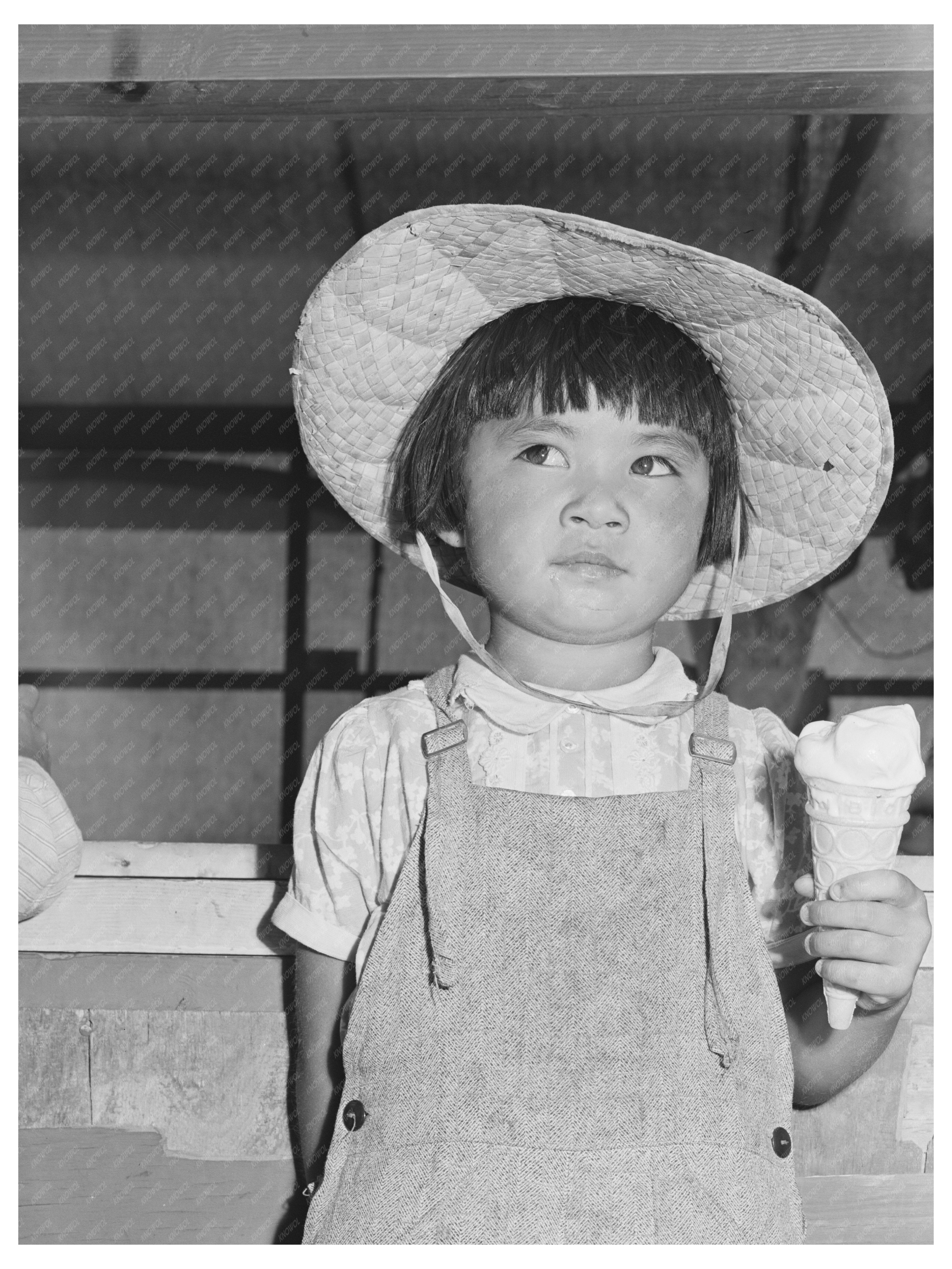 Japanese-American Child in Mobile Camp Nyssa Oregon 1942