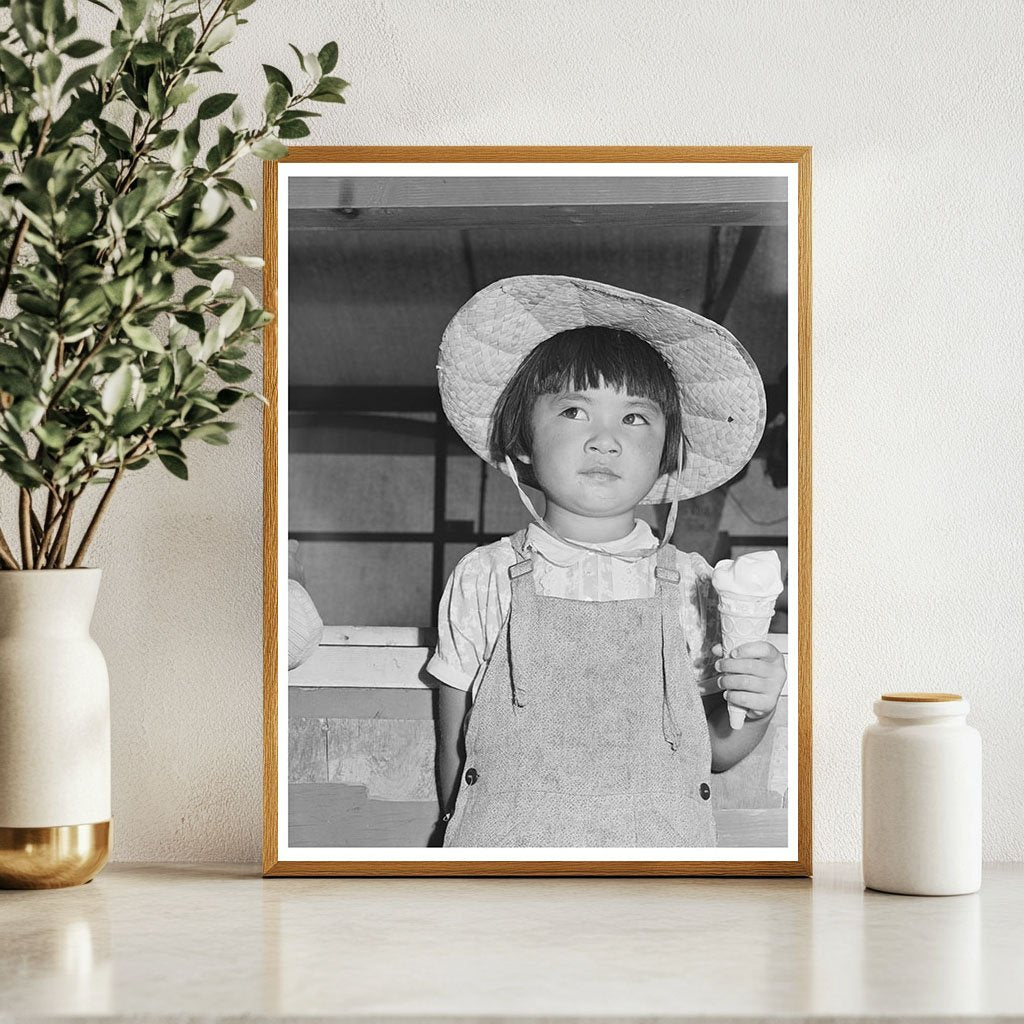 Japanese-American Child in Mobile Camp Nyssa Oregon 1942