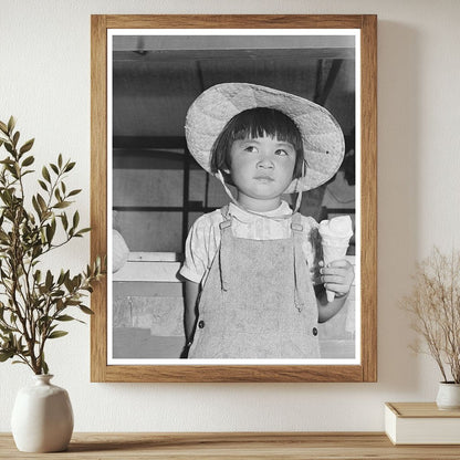 Japanese-American Child in Mobile Camp Nyssa Oregon 1942