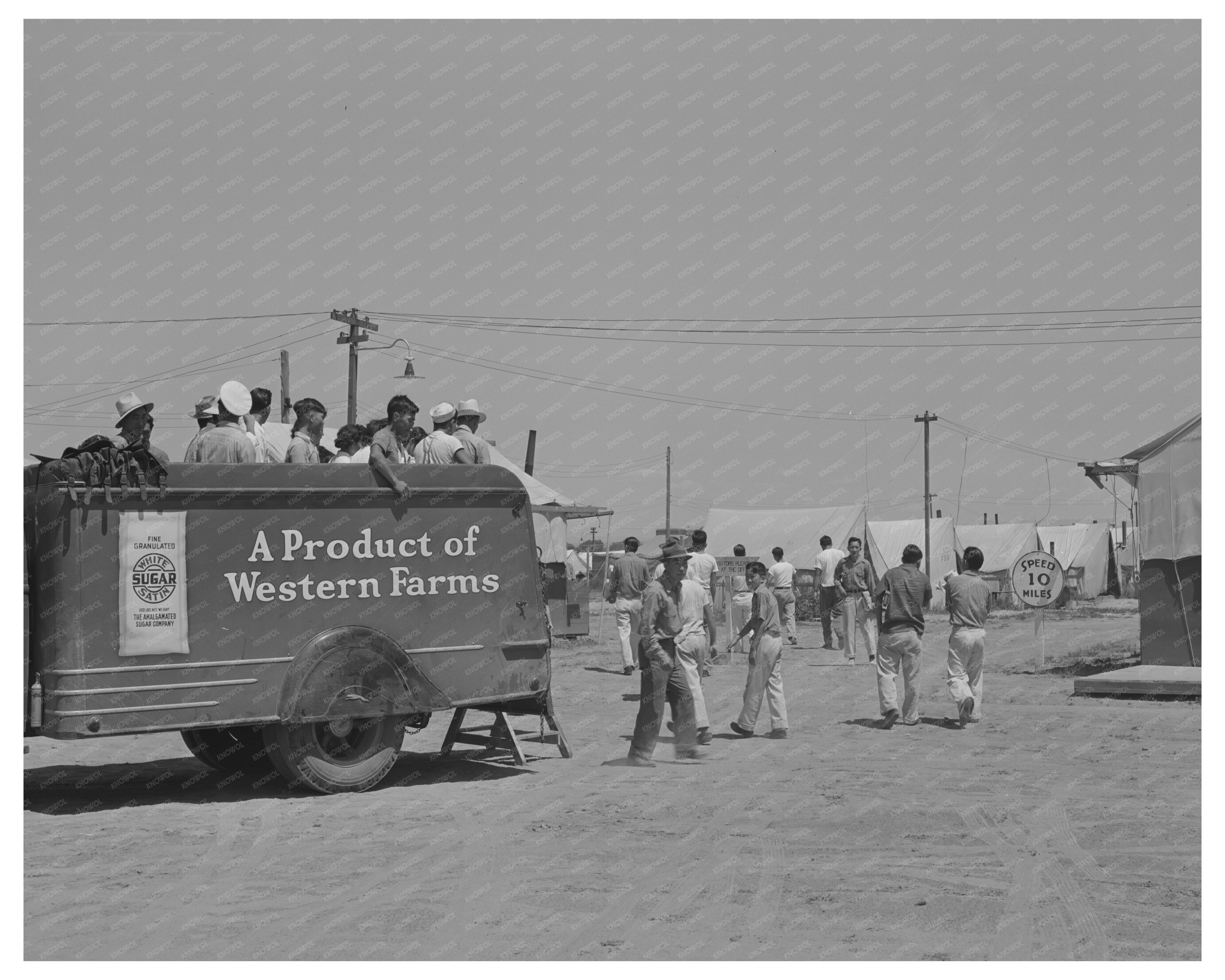 Vintage Mobile Camp of Japanese-American Farm Workers 1942