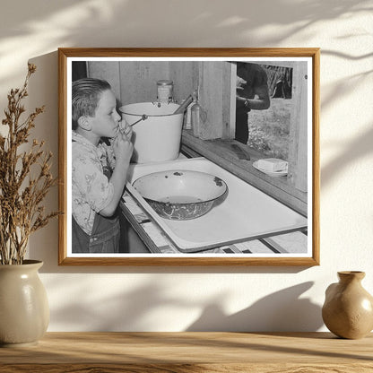 Young Boy at Farm Security Administration Home Ola Idaho 1942