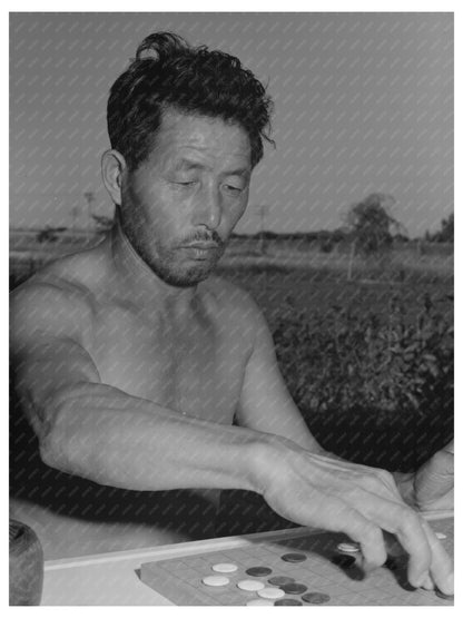 Japanese Farm Workers Playing Go in Twin Falls 1942