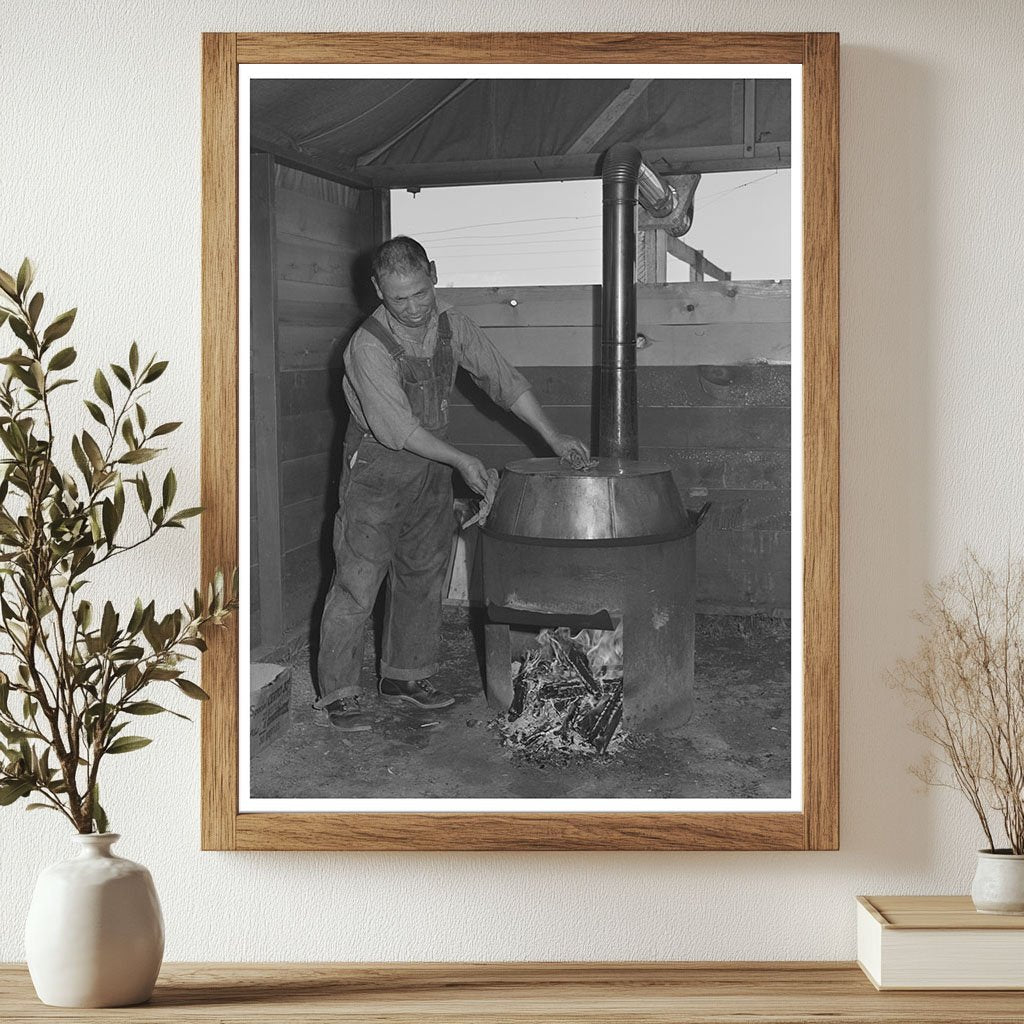 Mobile Camp Cooking Rice for Japanese Residents 1942