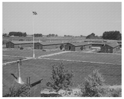 1942 Vintage Image of Japanese-American Farm Workers Camp