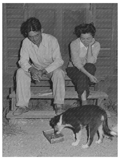 Japanese-American Couple at CCC Camp Rupert Idaho 1942