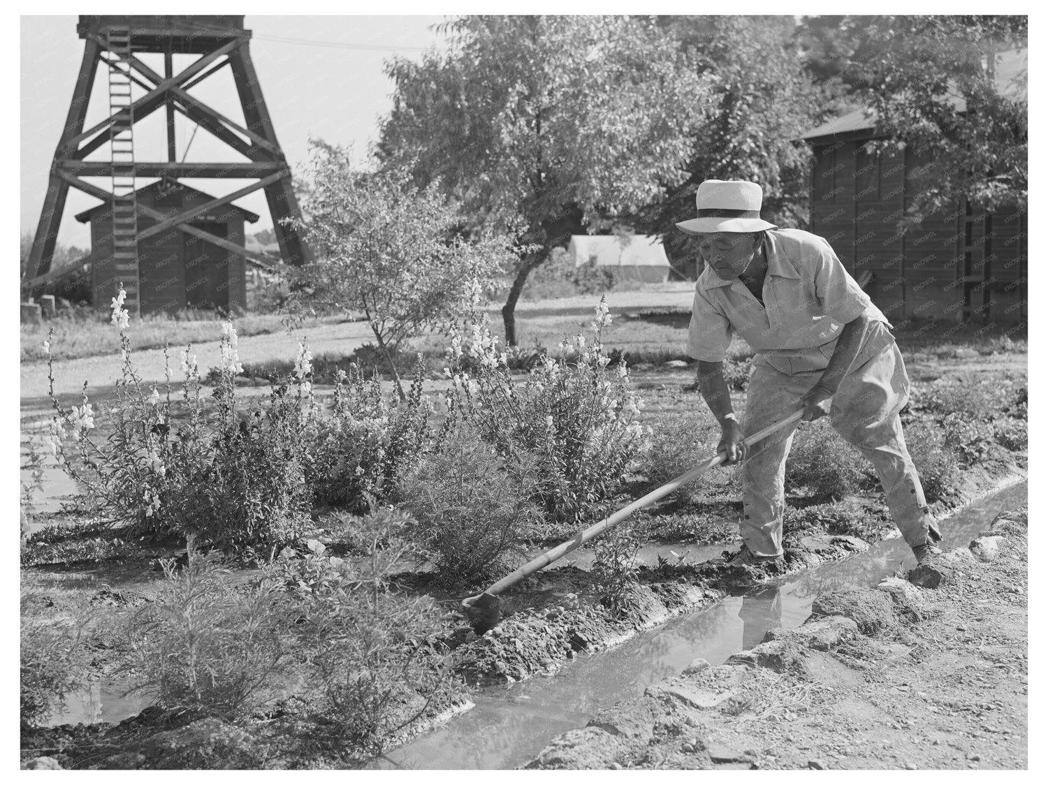 Japanese-Americans Beautifying CCC Camp in Rupert Idaho 1942