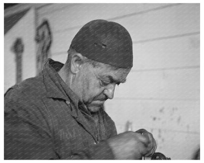 Mechanic at Garage in Burley Idaho July 1942