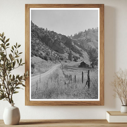 Lemhi County Idaho Road in Salmon River Valley 1942