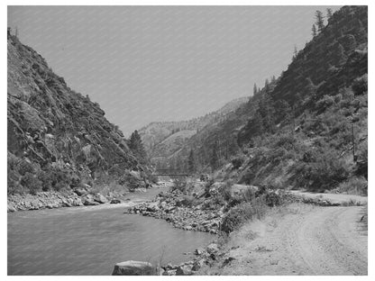 Salmon River Valley Landscape Idaho August 1942