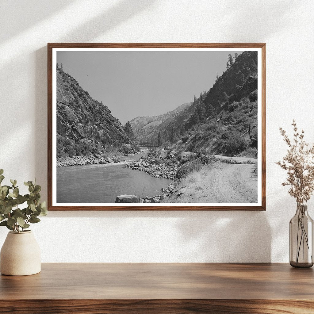 Salmon River Valley Landscape Idaho August 1942