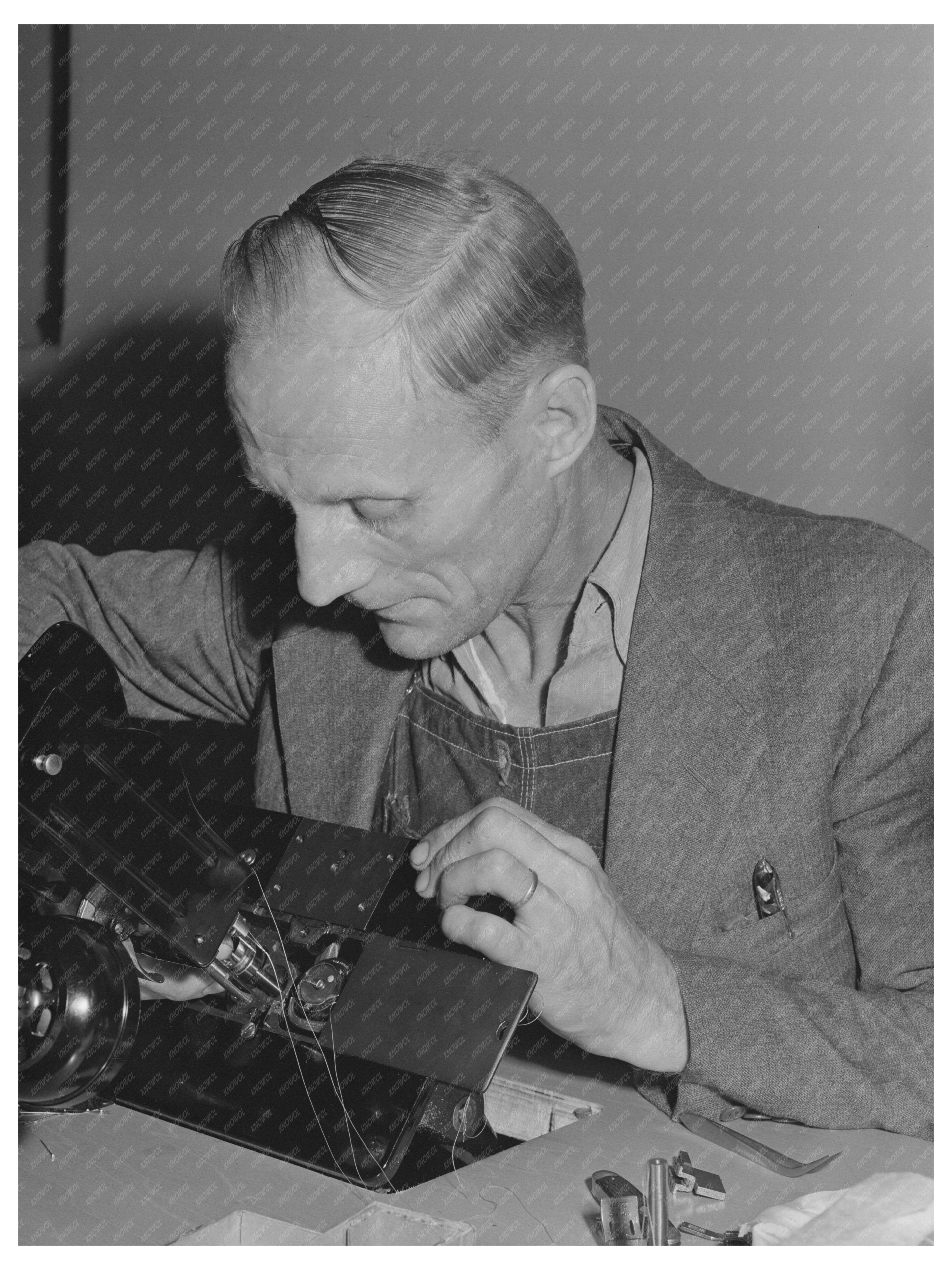 Sewing Machine Repairman at Pacific Parachute Company 1942