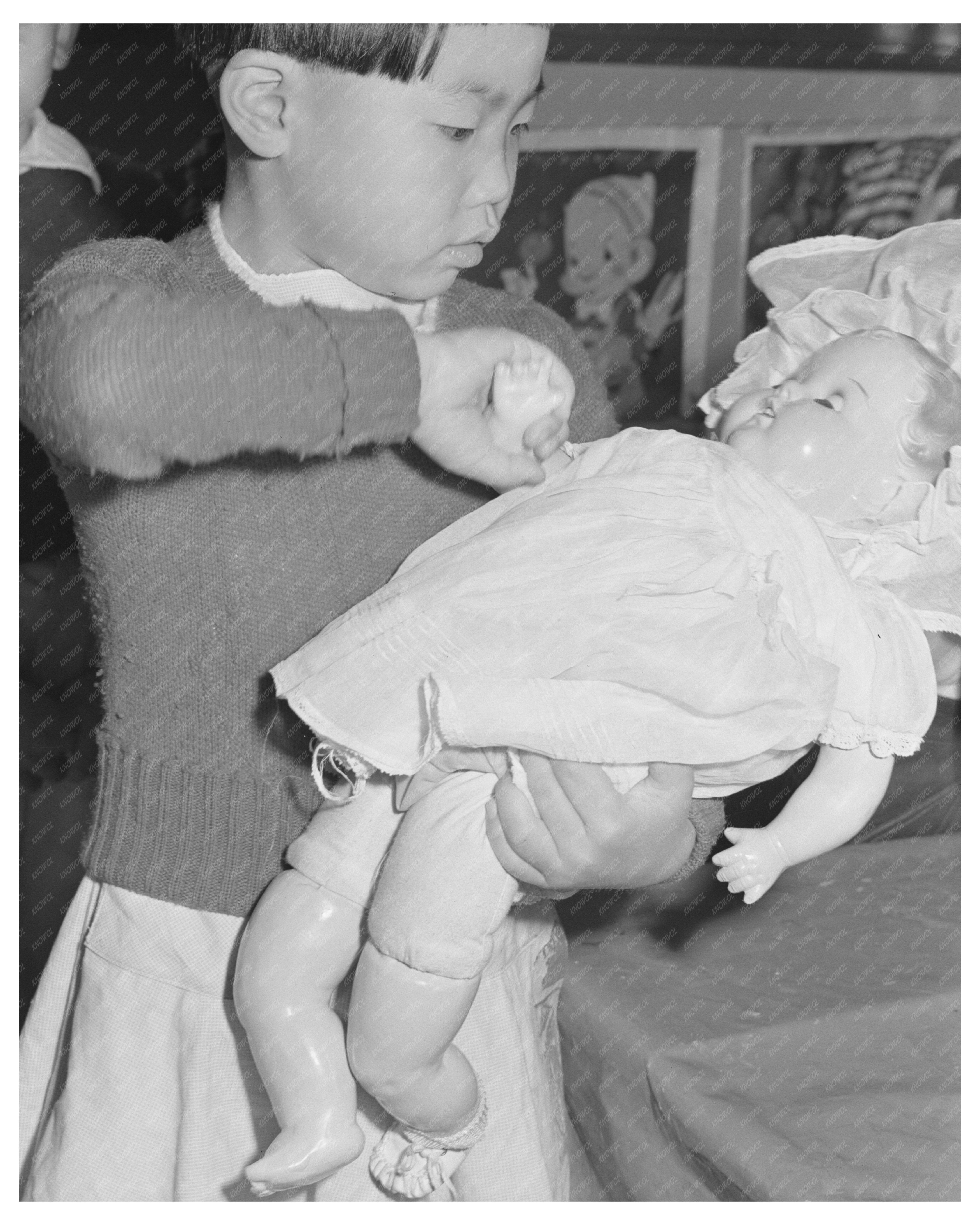 Chinese Kindergarten Pupil in San Leandro 1942