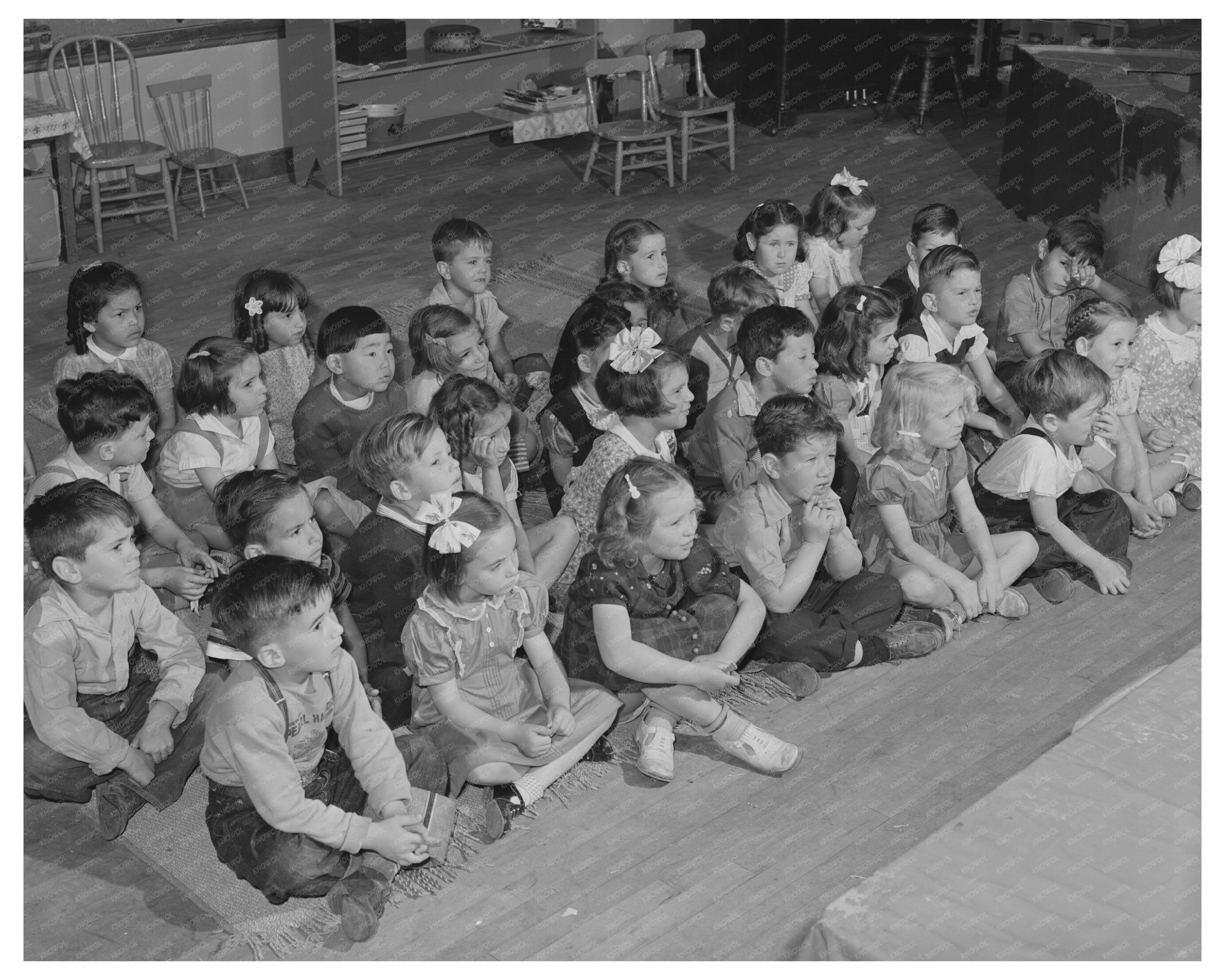 Kindergarten Children in San Leandro California 1942