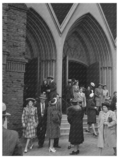 Italian Catholic Church Entrance Oakland 1942