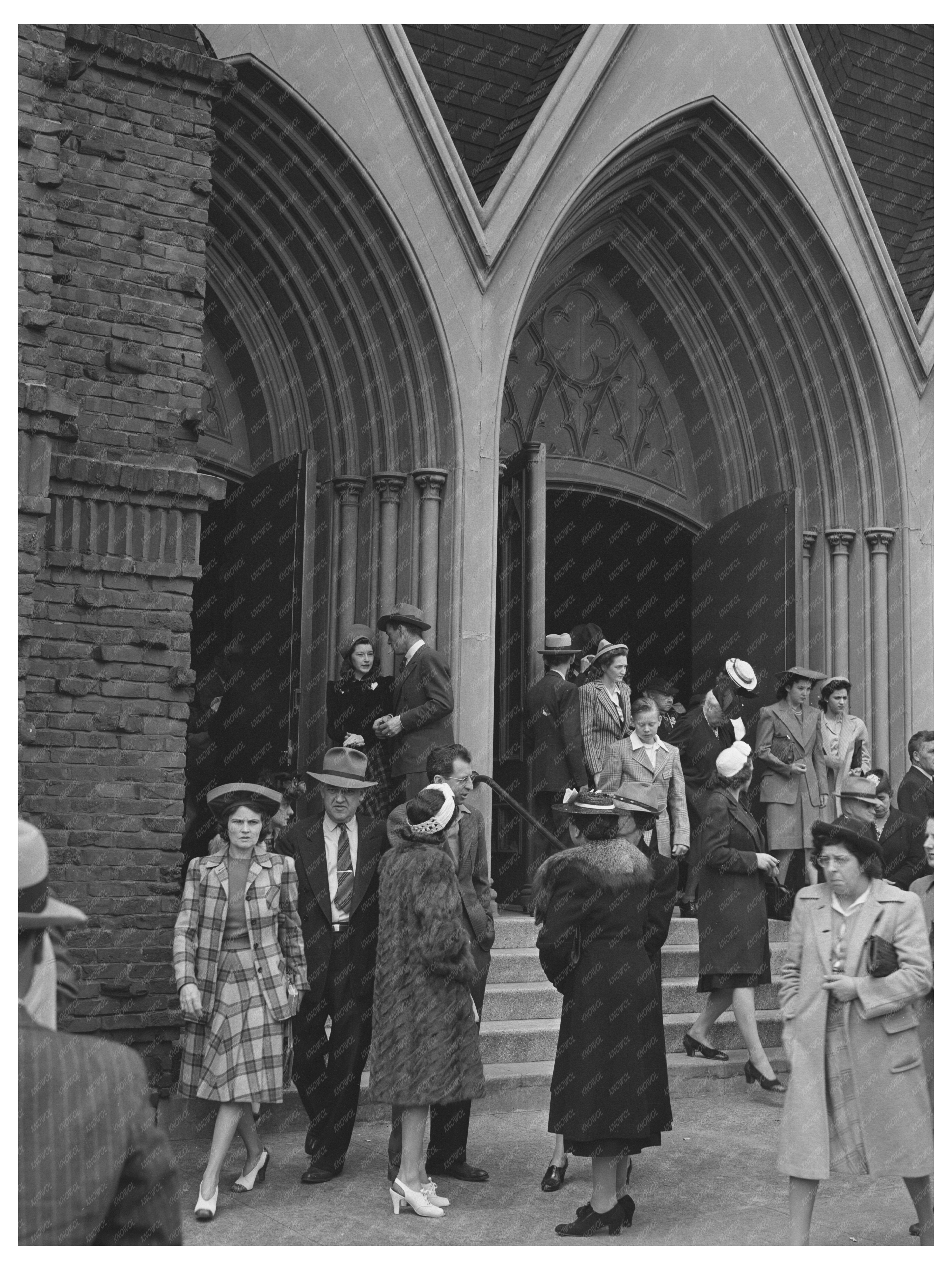 Italian Catholic Church Entrance Oakland 1942