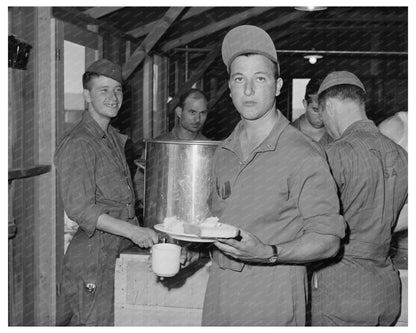 Sergeant Pilot Training Meal at Lake Muroc May 1942