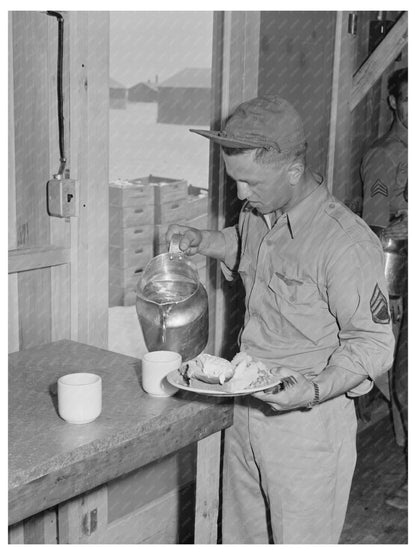 Sergeant Pilot Dining at Lake Muroc May 1942