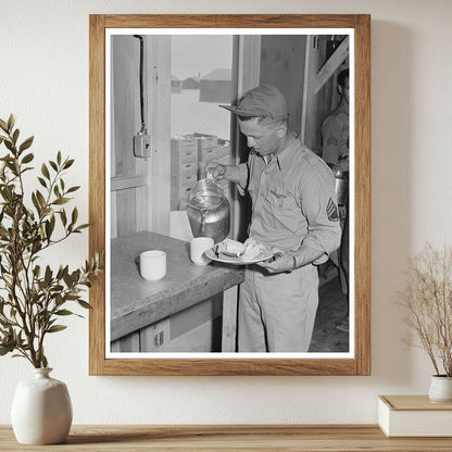 Sergeant Pilot Dining at Lake Muroc May 1942