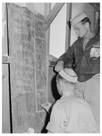 Lieutenants Plan Flight Formations at Lake Muroc May 1942