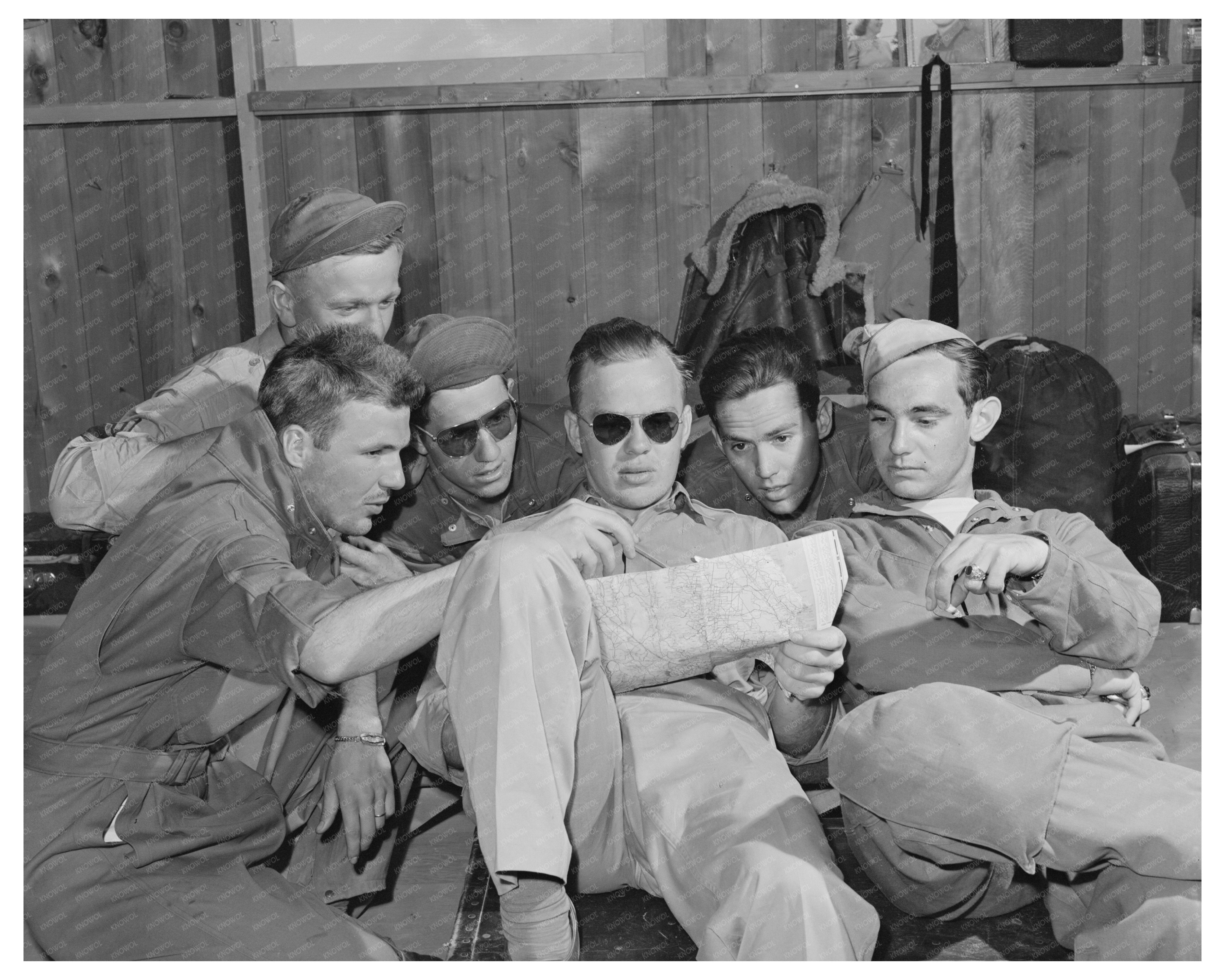 Flying Sergeants Planning Leave at Edwards Air Force Base 1942