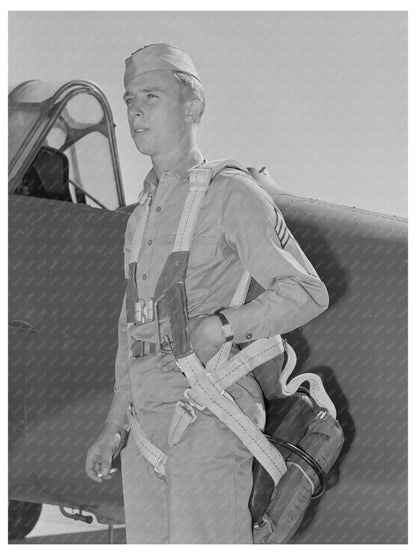 Flying Sergeant at Lake Muroc May 1942 Vintage Photo