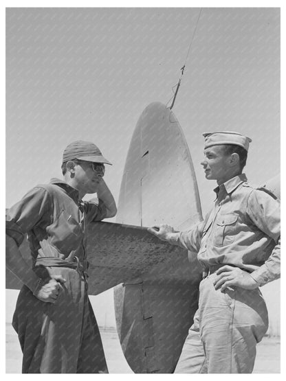 Flying Sergeant and Lieutenant at Lake Muroc 1942