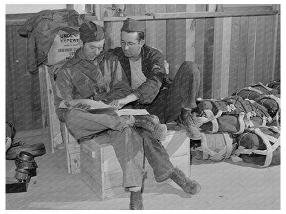 Servicemen Reading at Edwards Air Force Base 1942