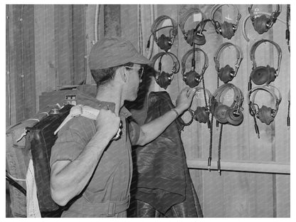 Flying Sergeant with Radio at Lake Muroc May 1942