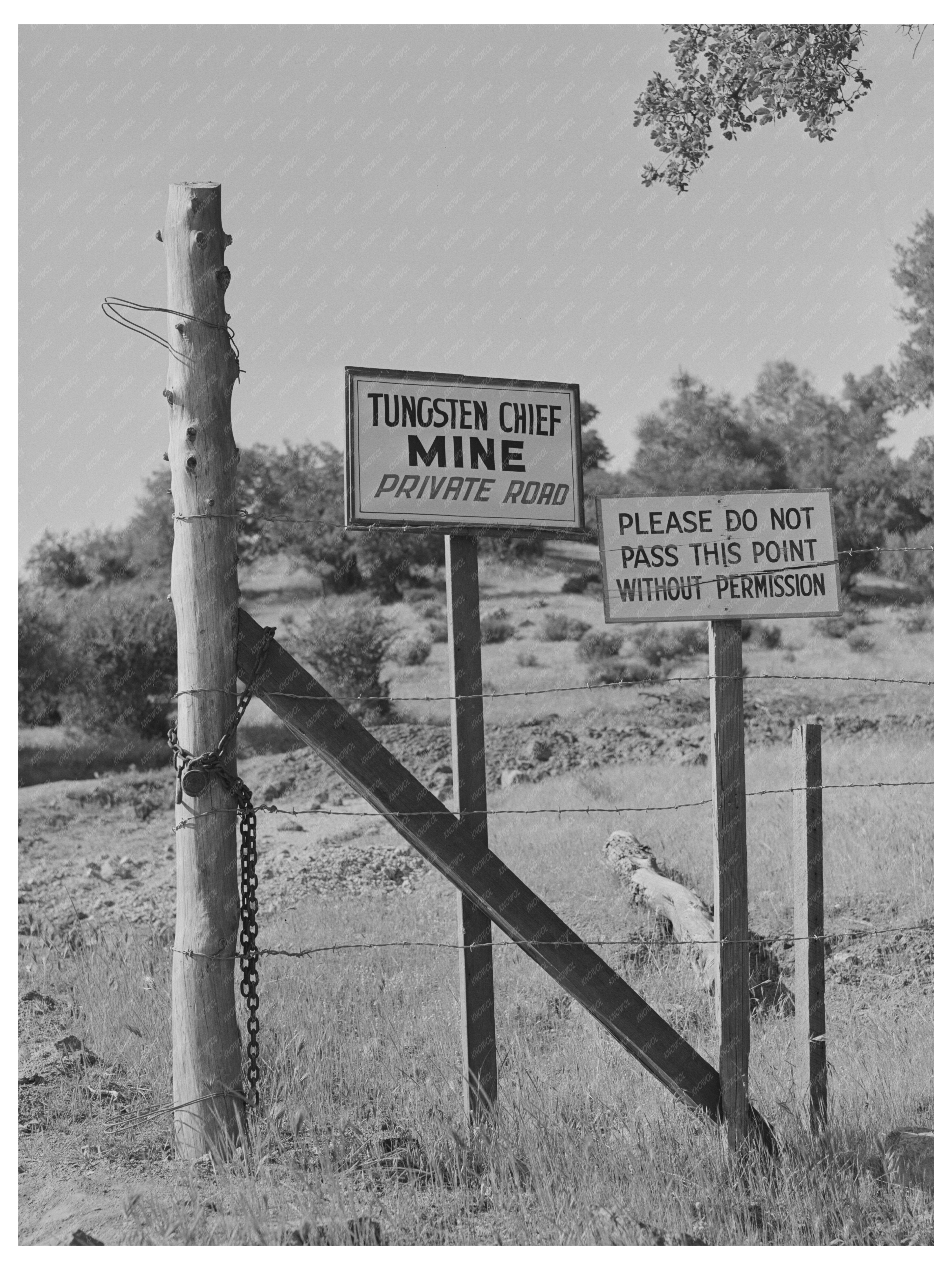 Tungsten Chief Mine Entrance Kern County California 1942