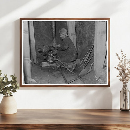 Miner Drilling Tungsten Ore at Tungsten Chief Mine 1942