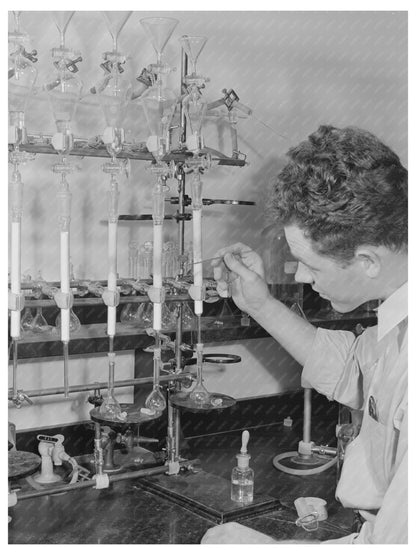 G.F. Bailey Conducts Carotene Test on Vegetables 1942